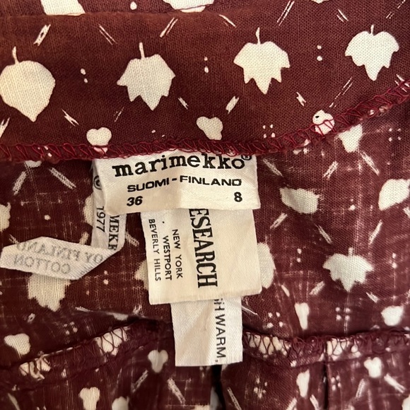 Vintage 1977 Marimekko Finland Design Research Print Tunic Excellent Condition - Picture 6 of 16